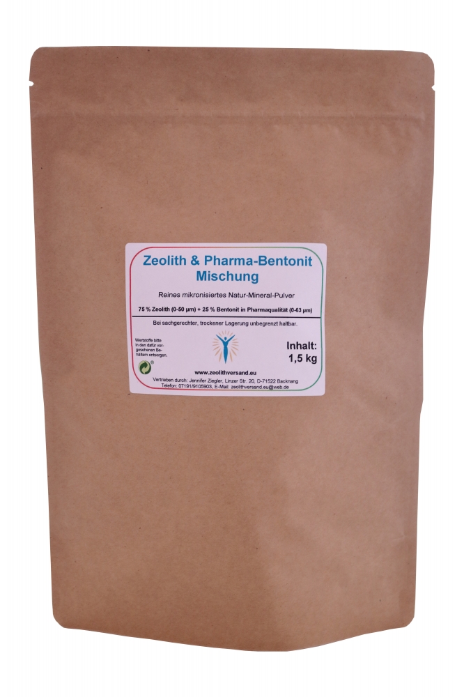 Bild 1 von Zeolith & Pharma-Bentonit Mischung 1,5 kg im Papierbeutel